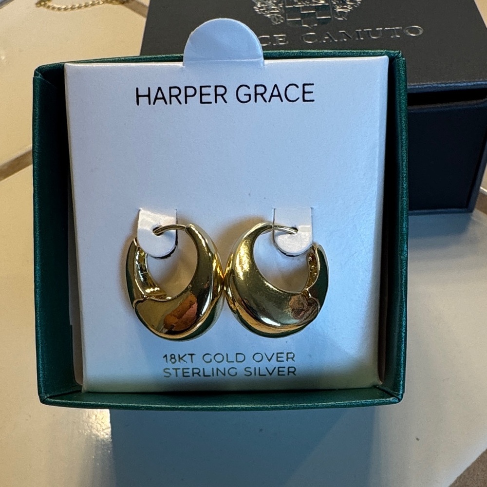🆕Harper Grace Gold Hoop Earrings. Perfect for an event🆕